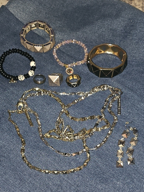 BCBGeneration Jewelry - Jewelry Bundle 10 Items Mixed Metal Set Layered Chains & Bracelets Rings Earring